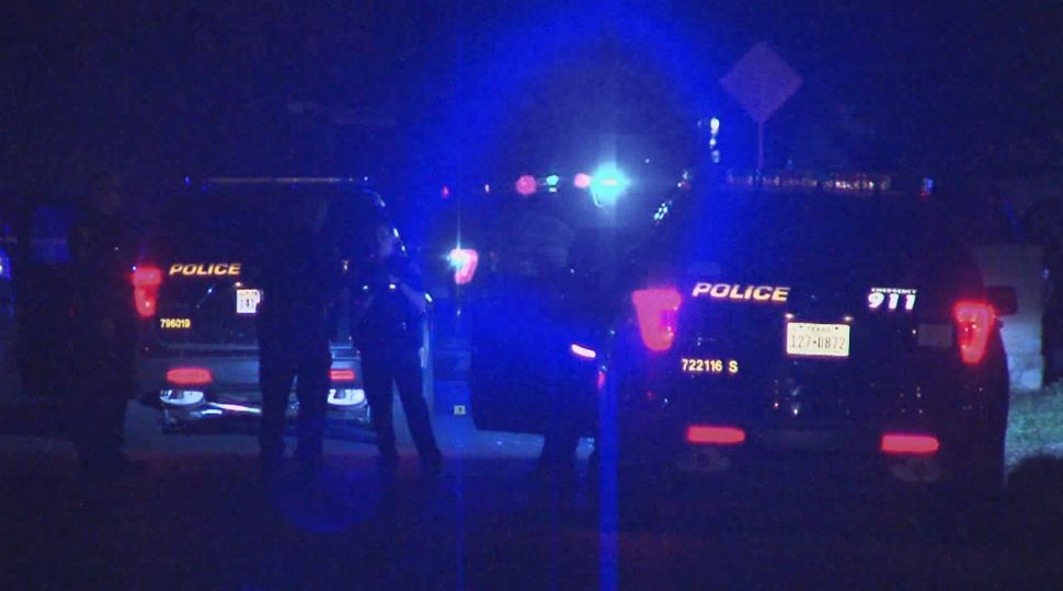 Police on scene of a drive-by shooting April 13, 2019 (Spectrum News)