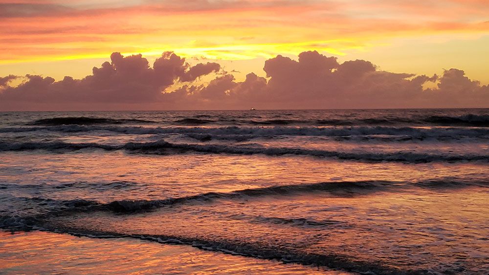Sent via Spectrum News 13 app: Beautiful sunrise over Cape Canaveral. (Steve Jones, Viewer)