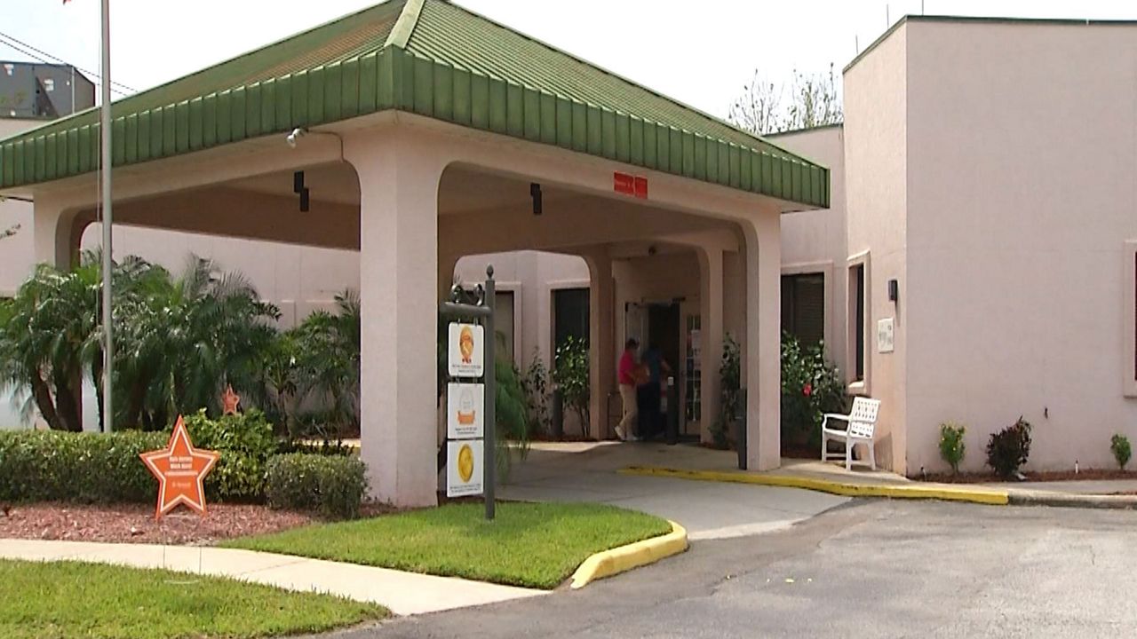 Entrance to Opis Hilghlands Lake Center in Lakeland. (Stephanie Claytor/Spectrum News)