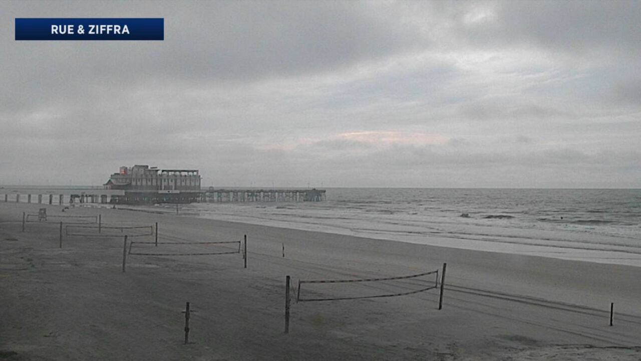 Dreary conditions Wednesday afternoon at Daytona Beach. (Sky 13 weather camera)