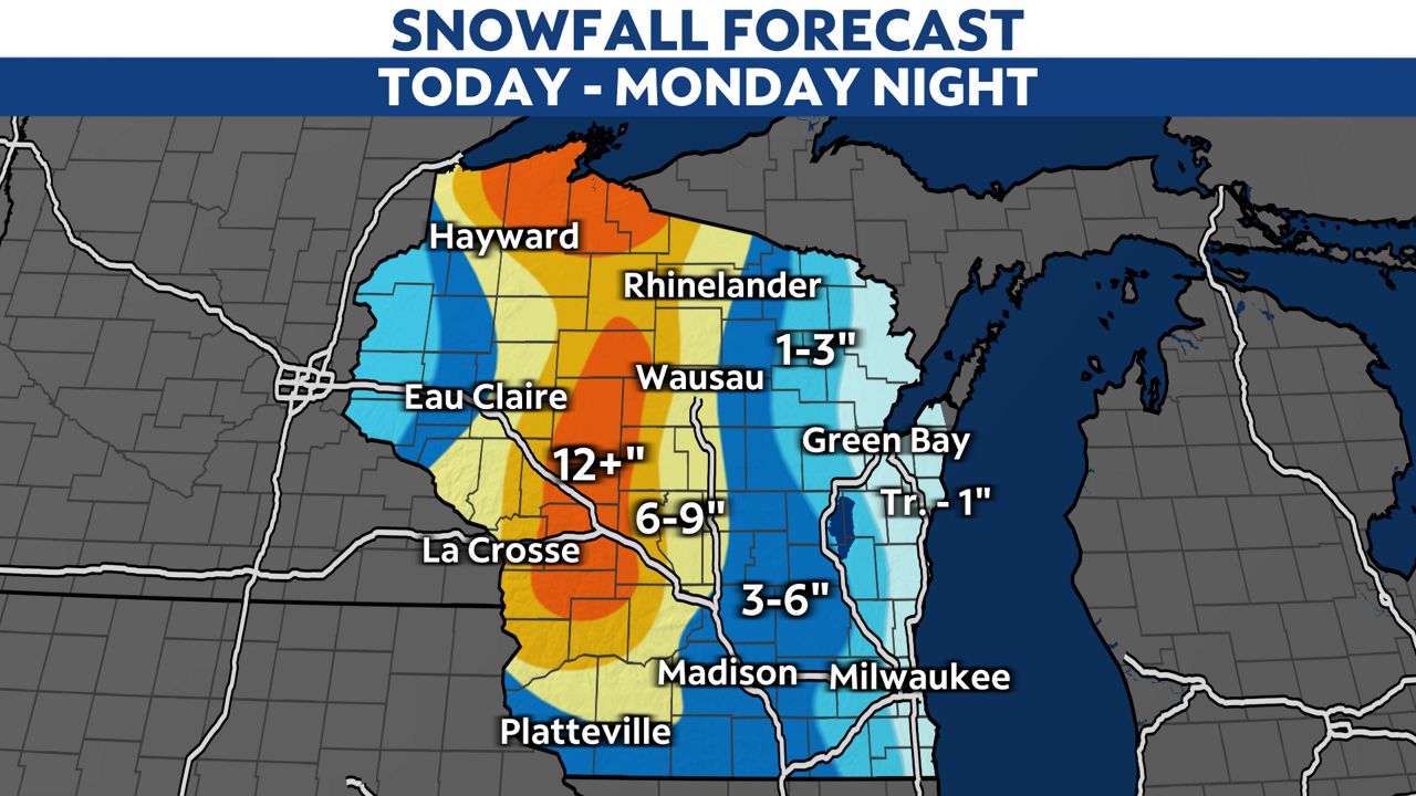 Snow Forecast Map Wisconsin 2025