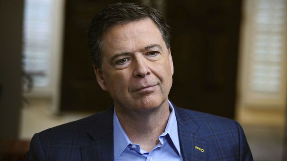 In this image released by ABC News, former FBI director James Comey appears at an interview with George Stephanopoulos that will air during a primetime “20/20” special on Sunday, April 15, 2018 on the ABC Television Network. Comey’s book, “A Higher Loyalty: Truth, Lies, and Leadership,” will be released on Tuesday. (Ralph Alswang/ABC via AP)