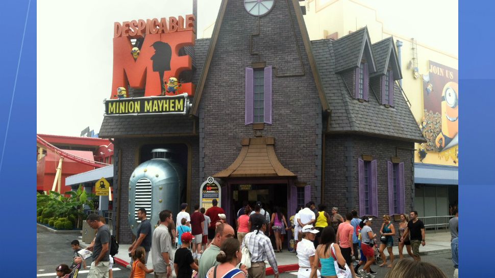 A 7-year-old girl fell ill after riding Universal Orlando's Despicable Me Minion Mayhem attraction in March, a Florida quarterly report shows. (Spectrum News 13 file)