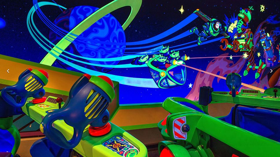 Buzz Lightyear's Space Ranger Spin at Disney's Magic Kingdom. (Courtesy of Disney World)
