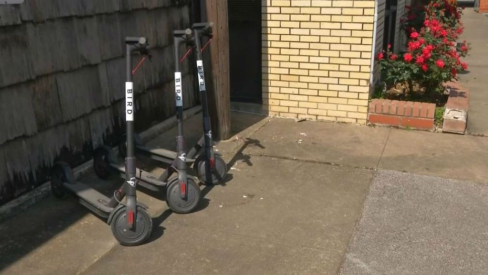 Photo of electronic scooters (Spectrum News)