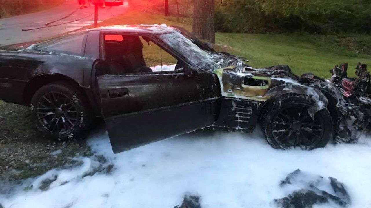 Seth Headley's camero went up in flames Wednesday morning.