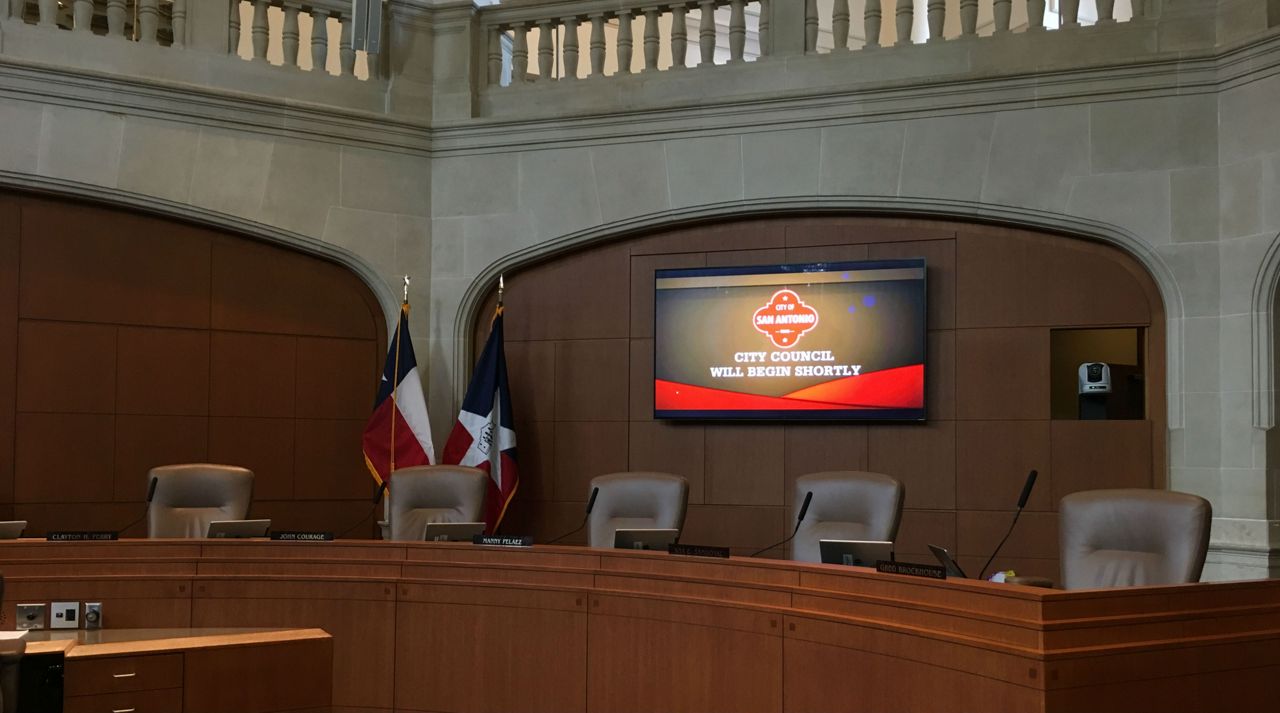 San Antonio City Council setup inside of City Hall April 18, 2019 (Spectrum News)