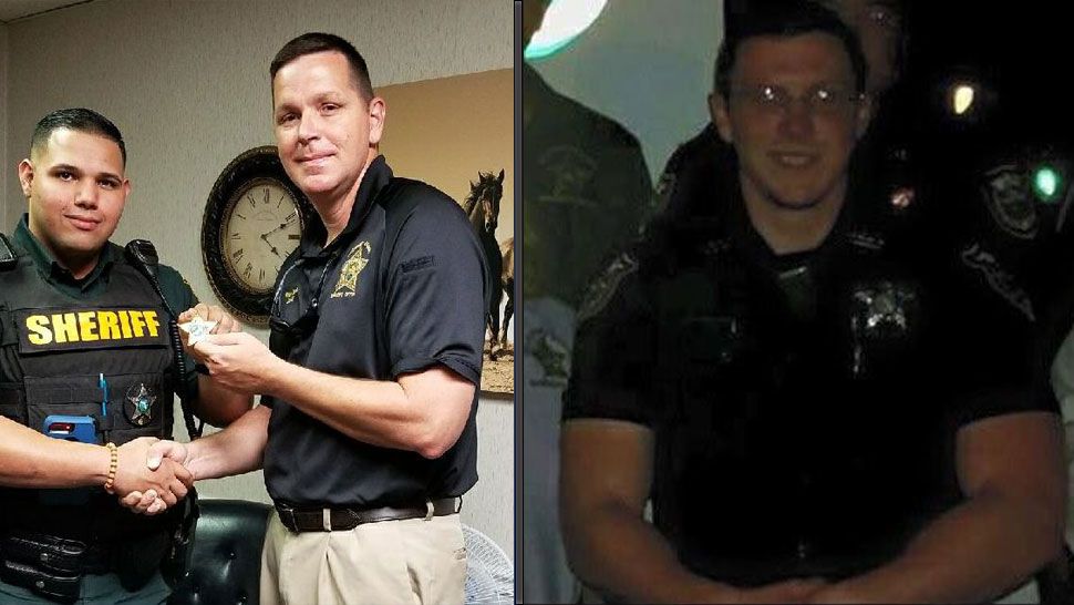 Gilchrist County Sgt. Noel Ramirez (left) and Deputy Taylor Lindsey (right), were killed at a restaurant Thursday in Trenton, Fla. (Gilchrist County Sheriff's Office)