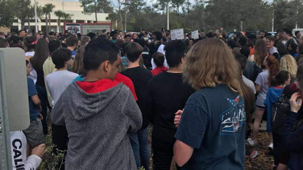 Last month students across Central Florida held walkouts to honor the victims of the Parkland shooting and to protest gun violence. This was taken at Lake Mary High School. Another protest is happening on April 20. (File)