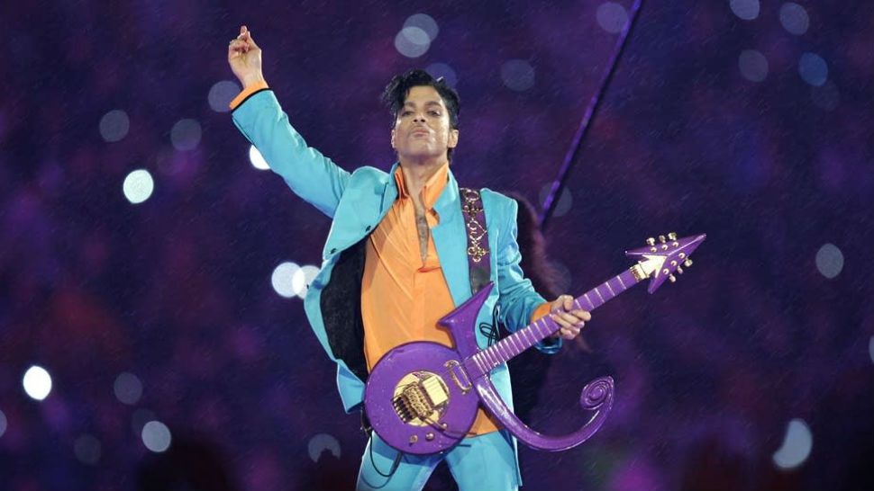 FILE- Prince performing in the Superbowl halftime show in 2007. (Courtesy/AP)