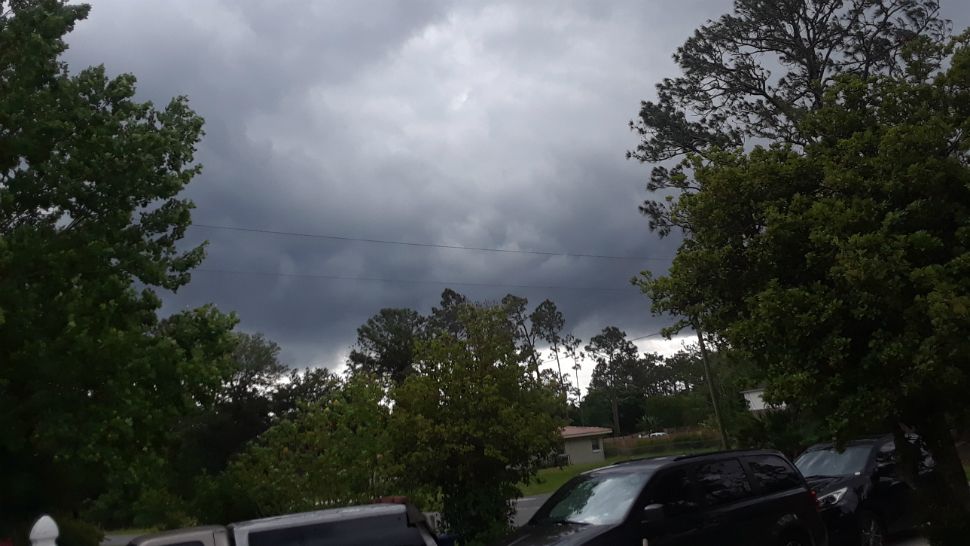 Sent to us with the Spectrum News 13 app: Ominous skies over northeast DeLand on Friday. (Lynn/viewer)