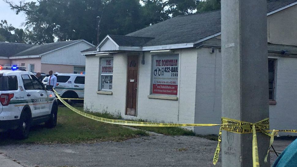 A person was found shot and killed Friday at a bail bondsman's shop on West Michigan Street in Orange County, deputies said. (Julie Gargotta, Spectrum News 13)