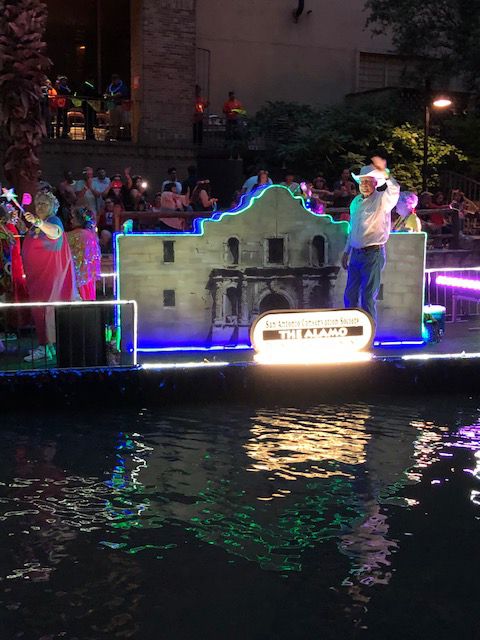 The San Antonio Conservation Society float, themed "The Alamo."