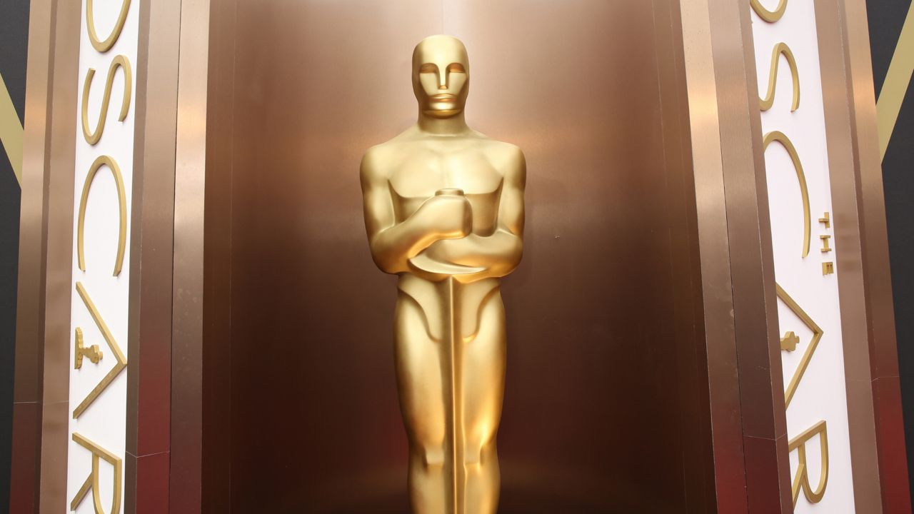 An Oscar statue is displayed at the Oscars at the Dolby Theatre in Los Angeles. (Photo by Matt Sayles/Invision/AP)