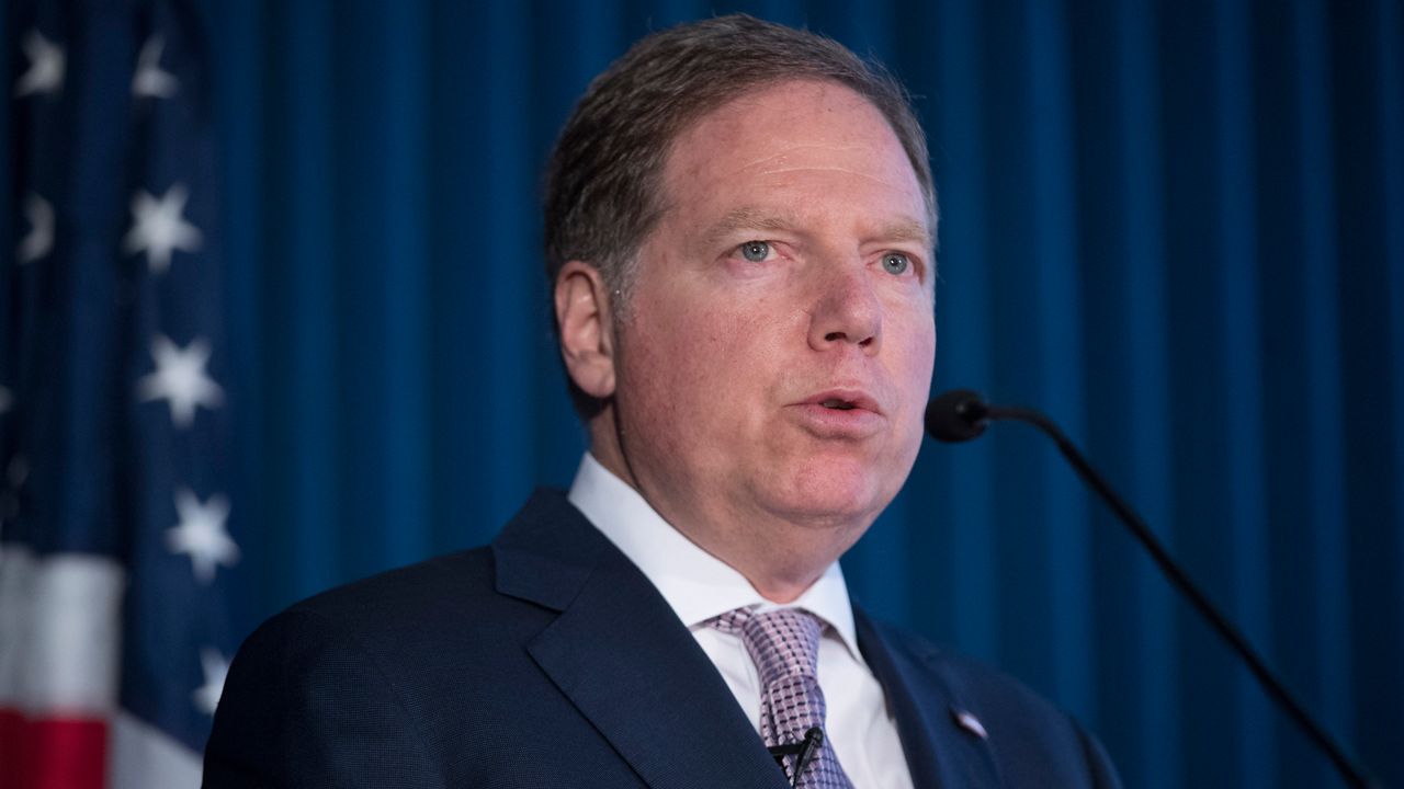 Geoffrey Berman, U.S. Attorney for the Southern District of New York, speaking during a news conference in New York.
