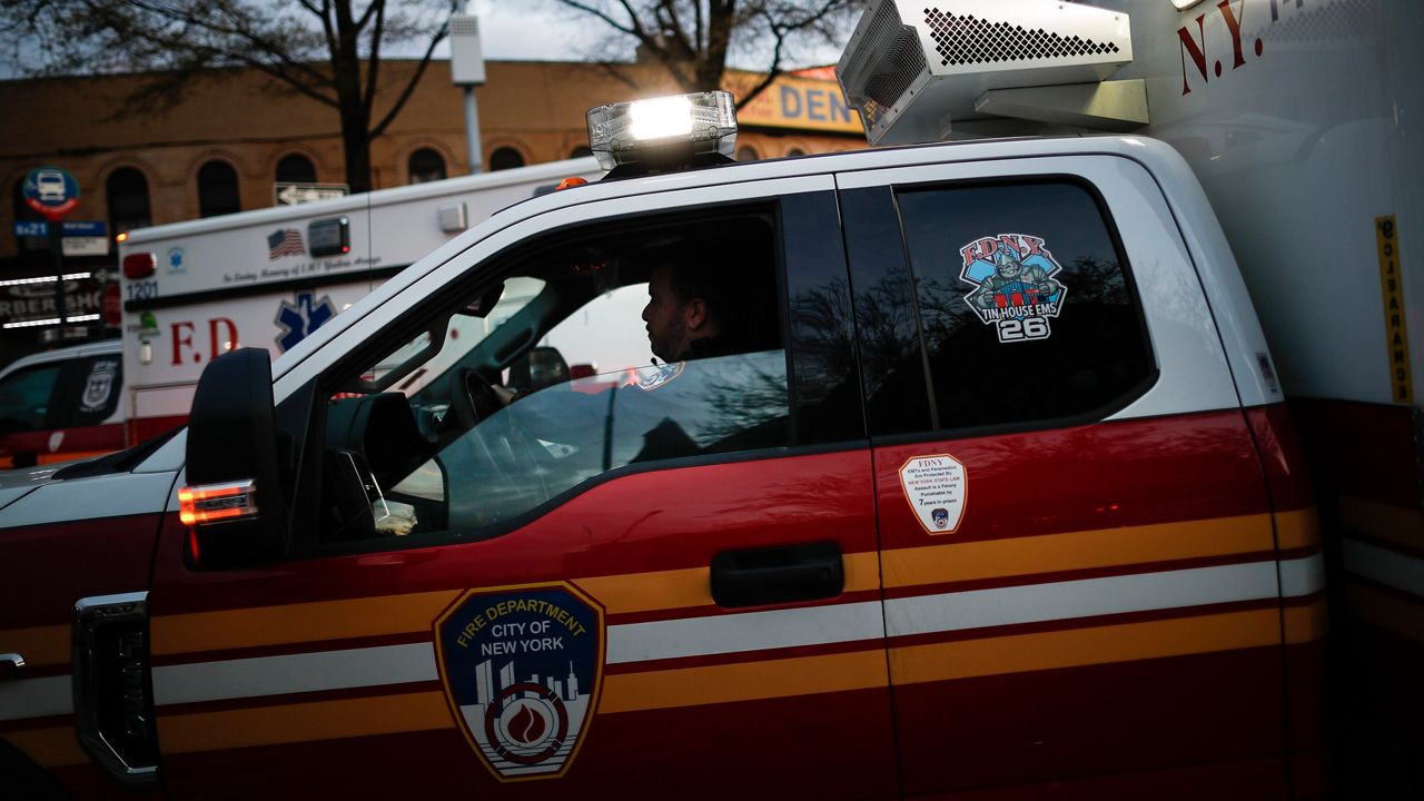 emt driving ambulance in new york city