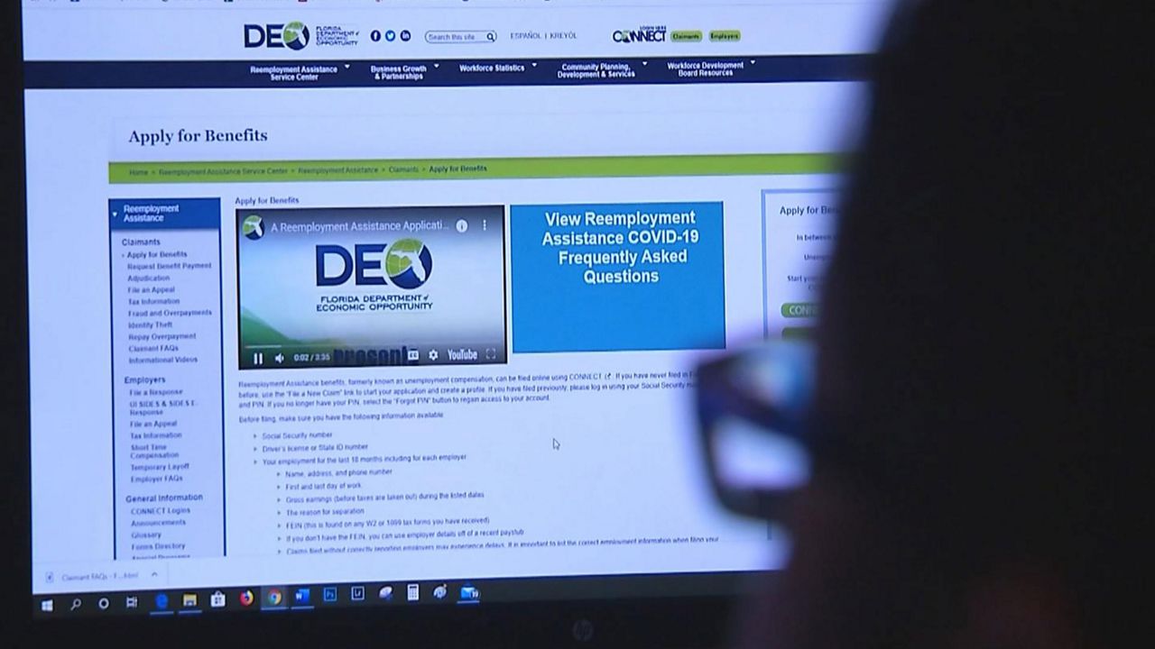 The Florida Department of Economic Opportunity's CONNECT unemployment benefits system was overwhelmed by applications, then plagued by glitches. (Spectrum News file)