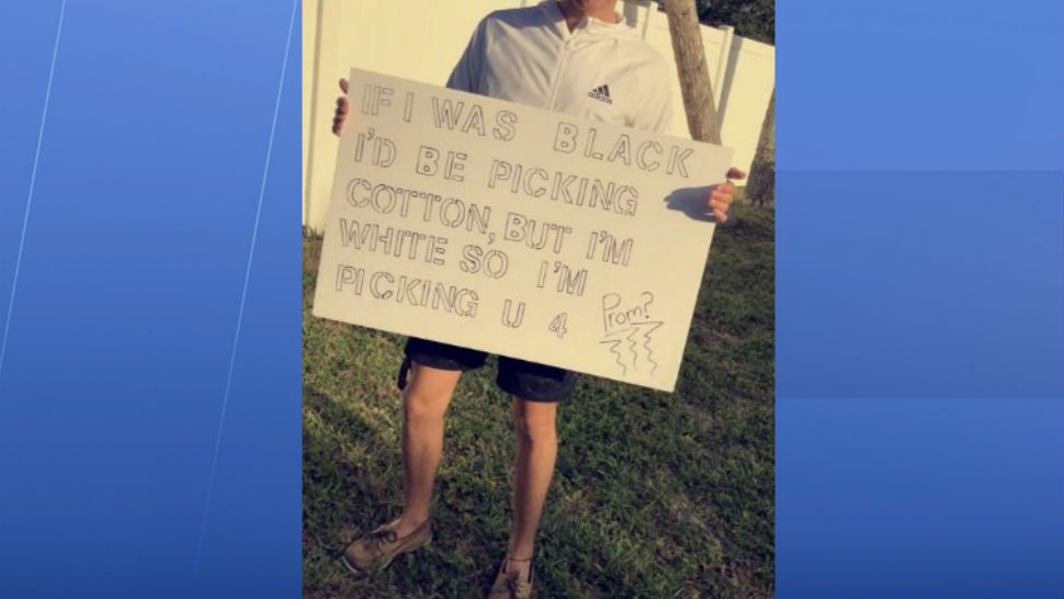 After a photo of the sign was posted on Snapchat and shared across social media, school officials immediately began investigating.