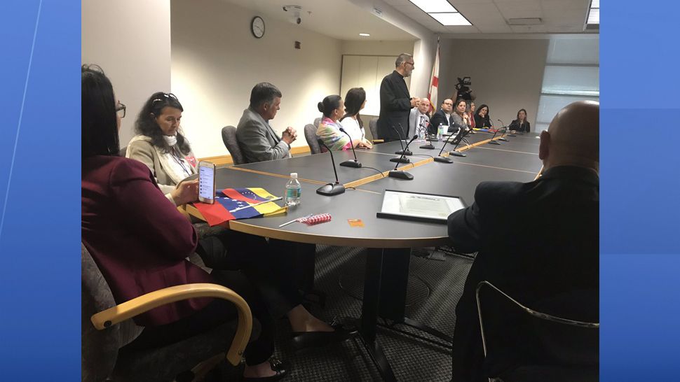 More than a hundred Venezuelans from across Florida, including several dozen from the Bay Area, traveled to the state capitol Wednesday to proclaim April 24 as Venezuelan Day. (Ardria Iraheta/Spectrum Bay News 9)