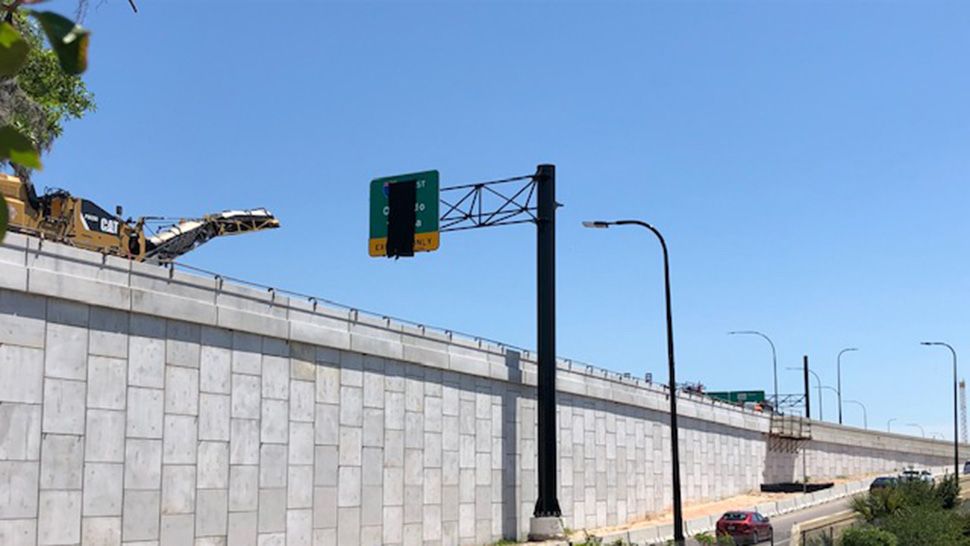A new westbound Interstate 4 entrance ramp from eastbound Maitland Boulevard is expected to open on Friday. (Julie Gargotta/Spectrum News 13)