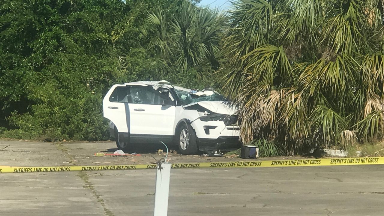 A deadly crash early Saturday morning that killed a 74-year-old appears to be the result of a carjacking, according to the Pasco County Sheriff's Office. (Courtesy of viewer Bryan Farrow) 