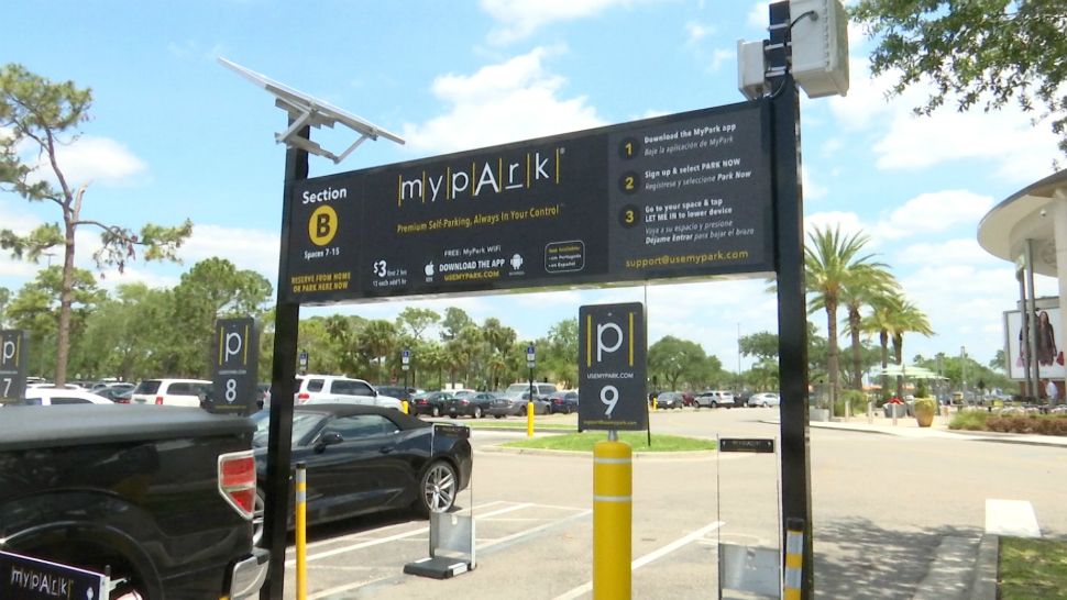 A new app called My Park App allows you to reserve a spot at a couple of busy Orlando-area shopping centers for a fee. (Paula Machado, staff)