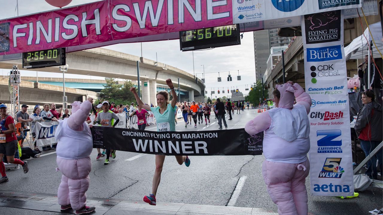 Annual Flying Pig Marathon in Cincinnati. (AP Photo/John Minchillo)