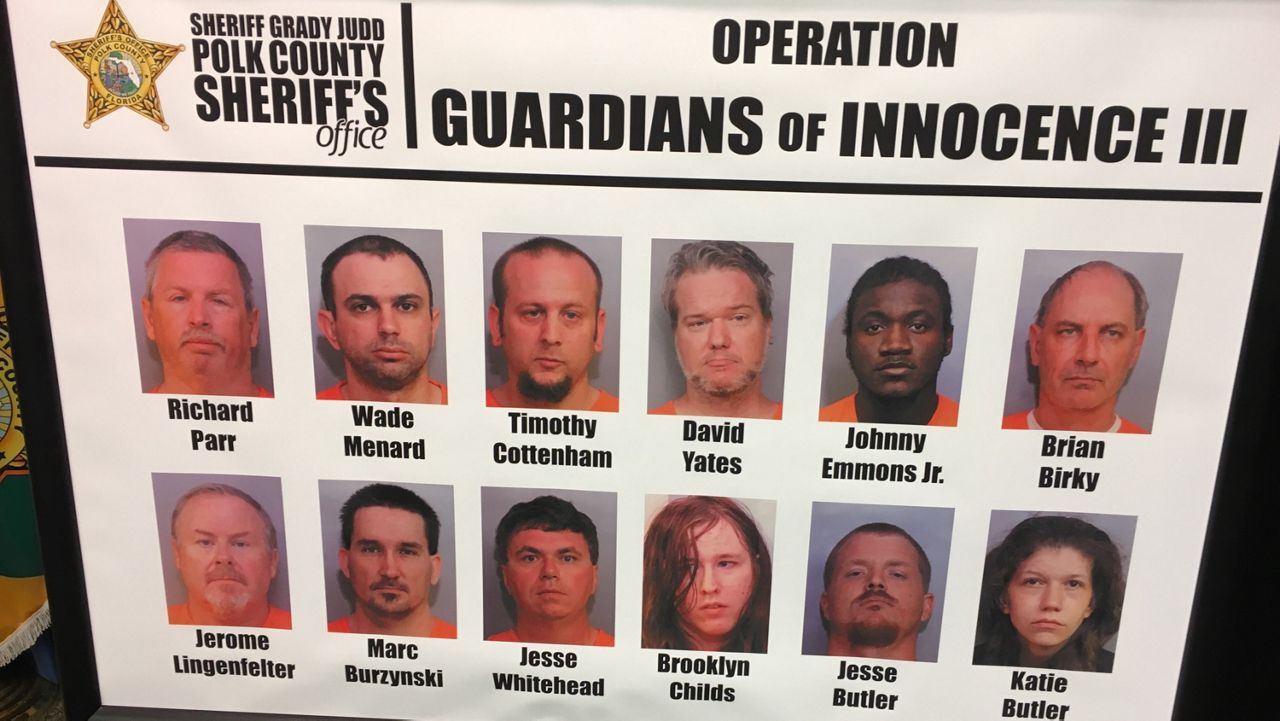 Twelve people have been arrested in connection with a Polk County child pornography sting, deputies say. (Rick Elmhorst/Spectrum News)