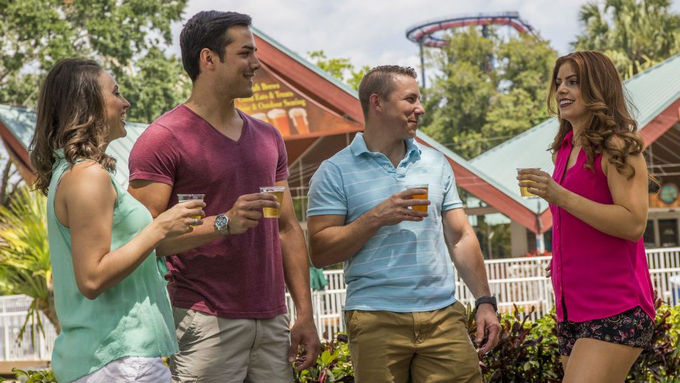 Guests age 21 and older can enjoy two complimentary samples each visit at Garden Gate Cafe or Serengeti Overlook Pub in 2019. (Busch Gardens)
