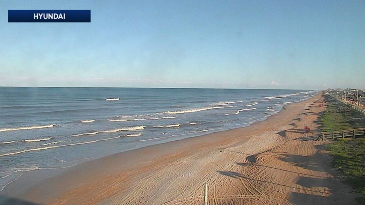 Gorgeous conditions along the beach near the Flagler Pier early Thursday evening. (Sky 13 weather camera)