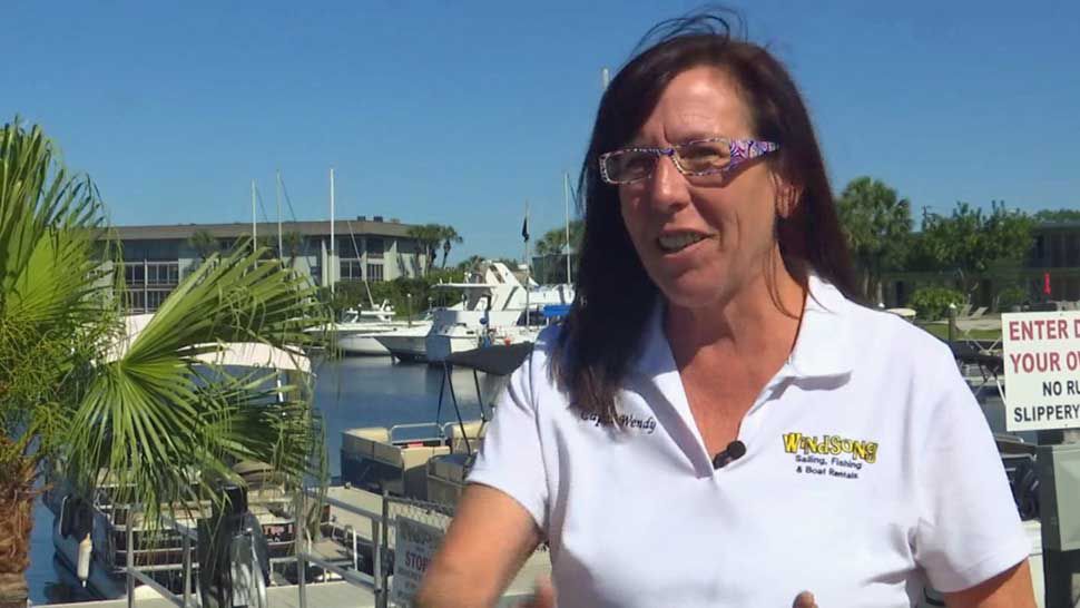 Captain Wendy Longman, owner of Windsong Boat Charters in New Port Richey, said she would like to see boaters use more common sense when deciding to get out on the water, especially as we get into warmer weather. (Tim Wronka/Spectrum Bay News 9)