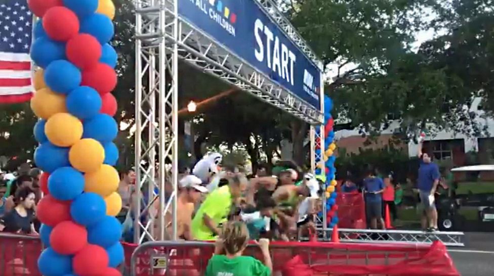The race at St. Petersburg was also about bringing the community together and to help the children and families being cared for at the Johns Hopkins All Children's Hospital. (Jorja Roman/Spectrum Bay News 9)
