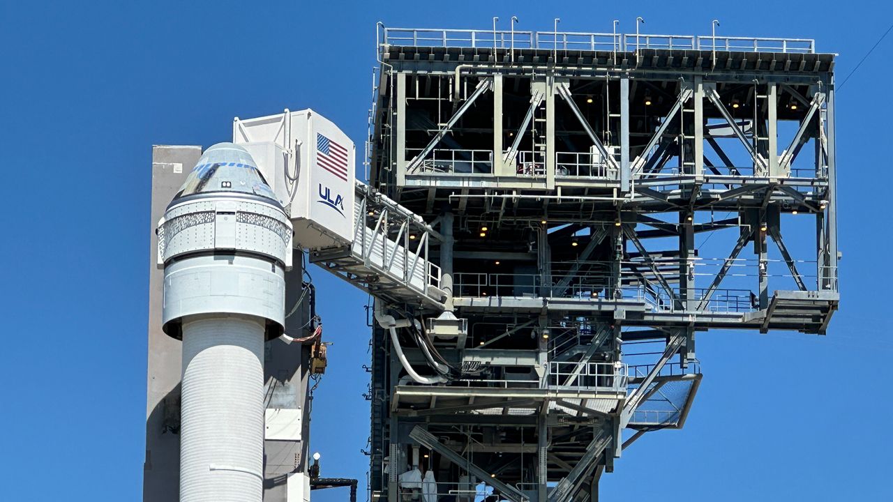 A United Launch Alliance Atlas V rocket with Boeing’s CST-100 Starliner spacecraft aboard is seen at Space Launch Complex 41 in this file photo. (Spectrum News/Jon Shaban)