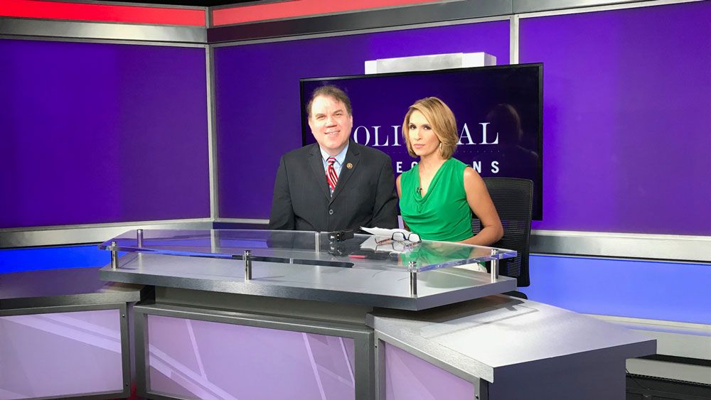 Former Congressman Alan Grayson was interviewed by Ybeth Bruzual about his new campaign announcement to run for House District 9. (Audrea Huff, Staff)