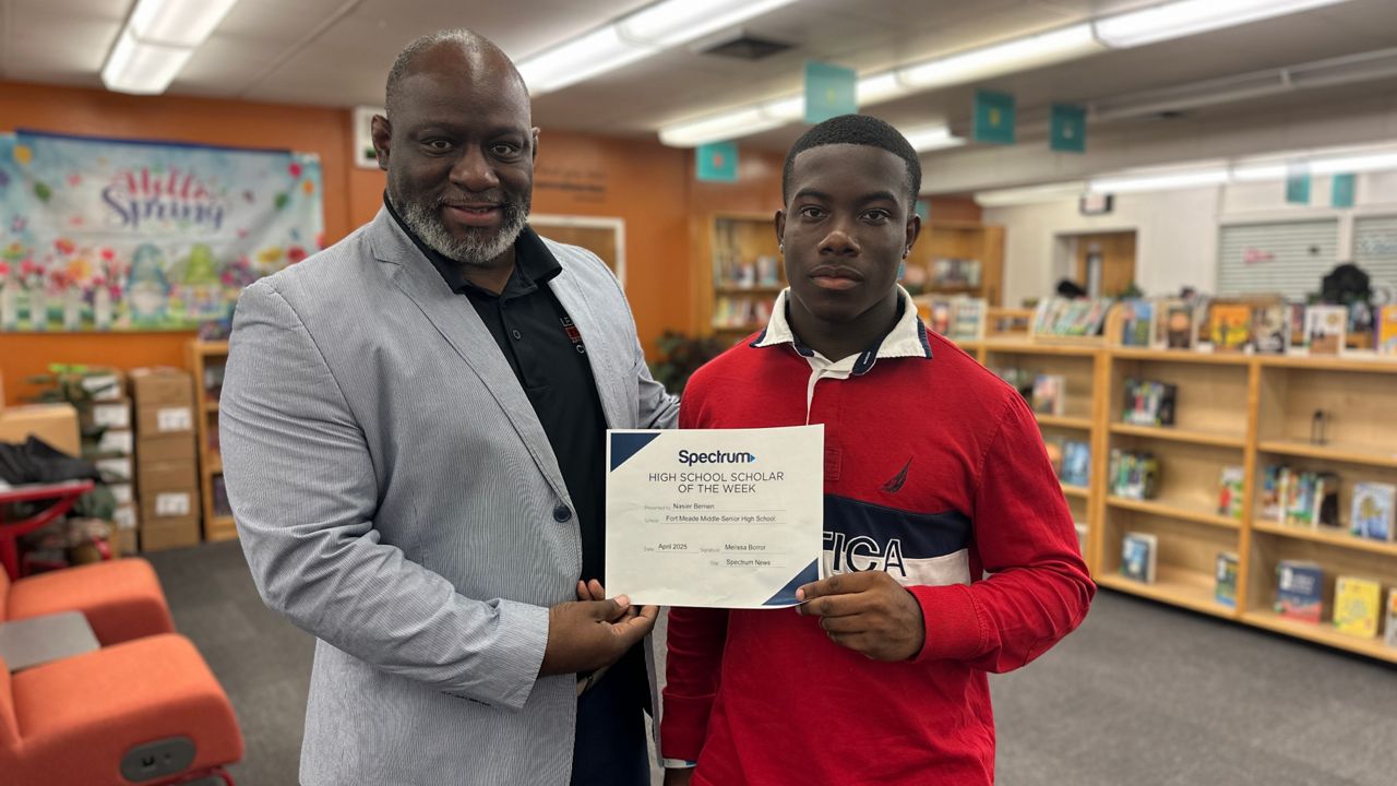 Nasier Berrien graduated from Fort Meade Middle Senior High School and will be receiving a $1,000 Spectrum Scholarship. (Spectrum Bay News 9/Fallon Silcox)