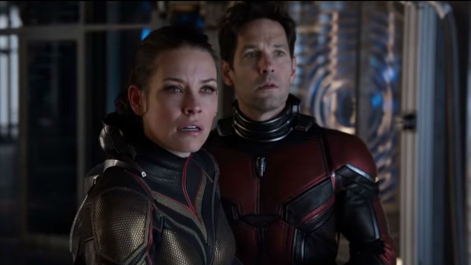 Evangeline Lilly (The Wasp) and Paul Rudd (Ant-Man) in a scene from "Ant-Man and The Wasp." (Marvel)