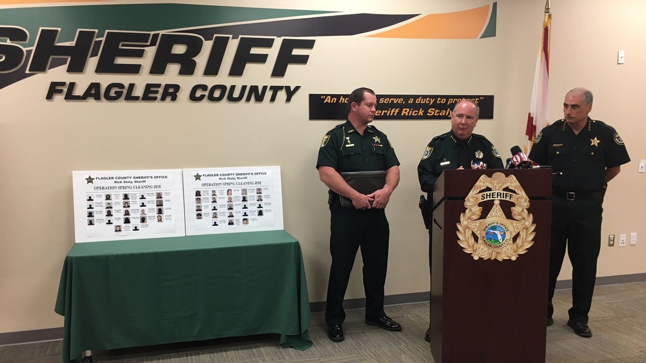 ‘Operation Spring Cleaning lead deputies to 45 arrests and more than 10 pounds of drugs confiscated in Flagler County. (Brittany Jones, staff)