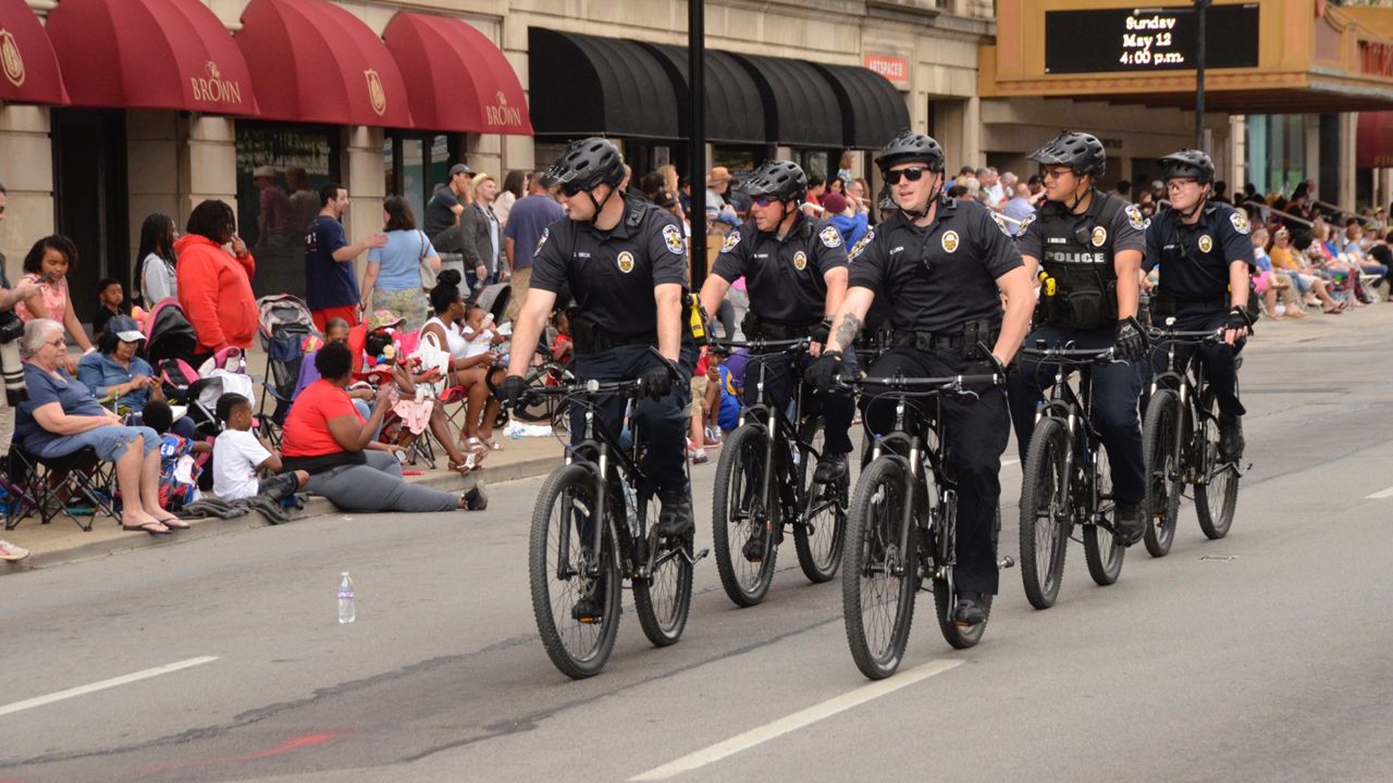 LMPD officers and community members 