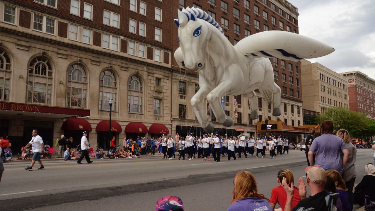 pegasus parade marching through downtown louisville