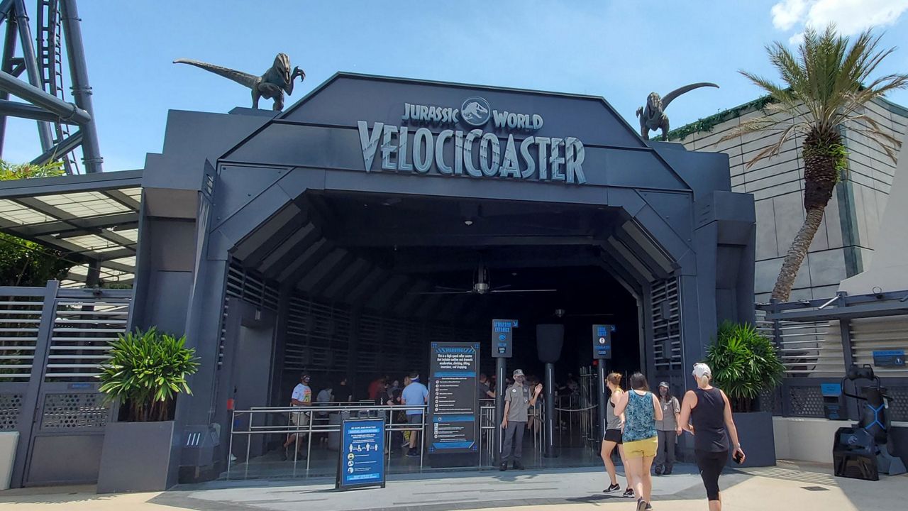 Annual passholders began previewing Universal's VelociCoaster this past weekend. (Spectrum News/Ashley Carter)