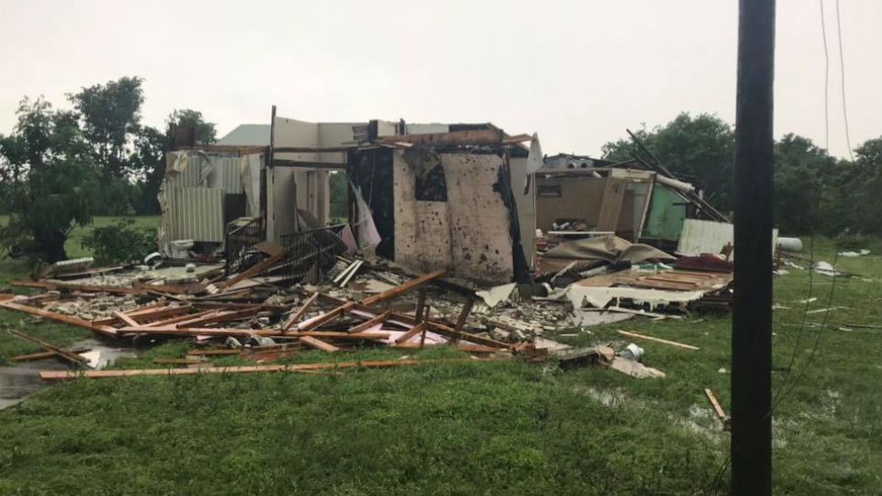 A tornado was spotted in Fayette County during severe weather on May 3, 2019, leaving behind some damage to several buildings. (Courtesy: Fayette County EMS Facebook)