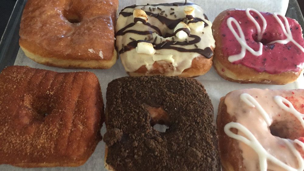 A selection of vegan doughnuts at Valhalla Bakery in Orlando. (Christie Zizo, Staff)