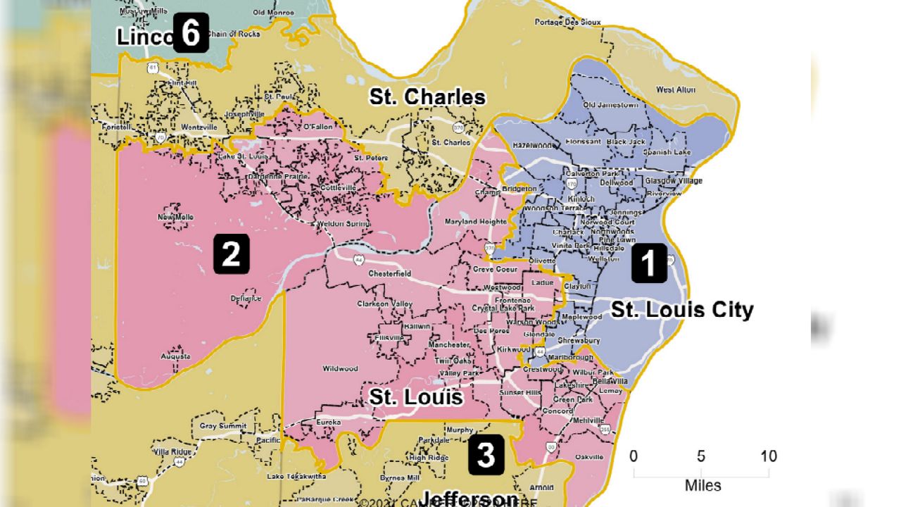 Missouri lawmakers have introduced and passed out of committee a new map in hopes of finishing the congressional redistricting process. Courtesy: Missouri House special committee on redistricting