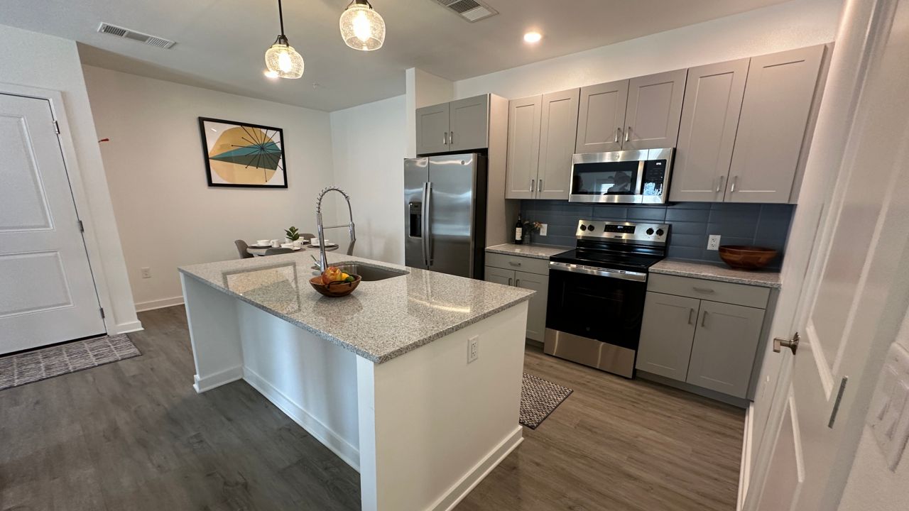 A brand new apartment complex in South St. Pete offers apartments under current market value for people who are essential city and county employees, and teachers with the Pinellas School District. (Spectrum Bay News 9/Fallon Silcox)
