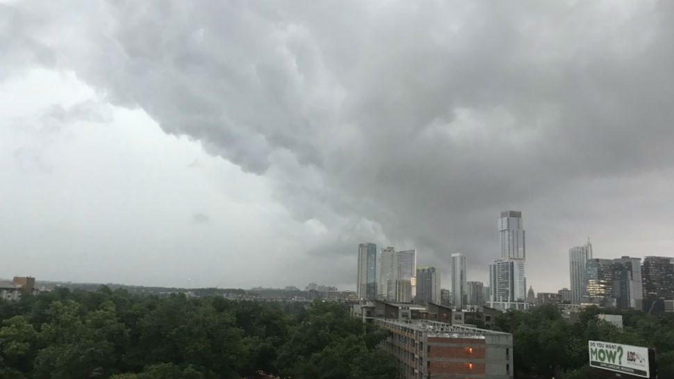 A line of storms are pointing directly towards downtown Austin amid a severe thunderstorm warning for the city and surrounding areas. (Spectrum News)