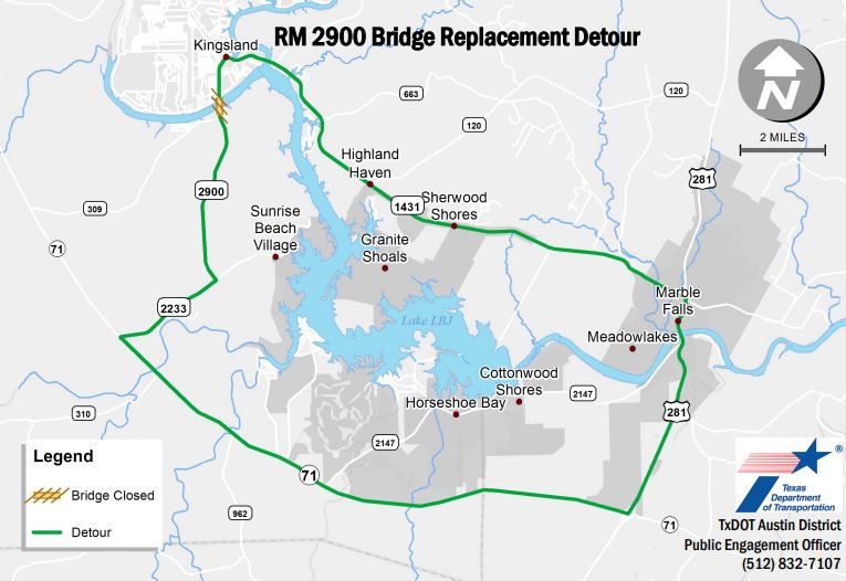 Detour map (TxDOT)