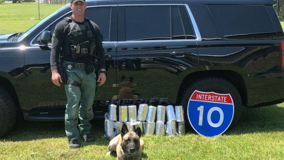 Fayette County Sheriff's Office K9 Lobos finds $2.7 million worth of meth hidden in the gas tank of a car. (Courtesy: Fayette County Sheriff's Office)