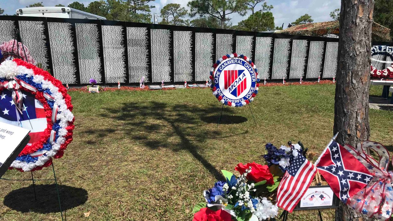 Thousands like Army veteran Ed Cohen are coming to the Traveling Vietnam Memorial Wall at Melbourne's Wickham Park. (Greg Pallone/Spectrum News)