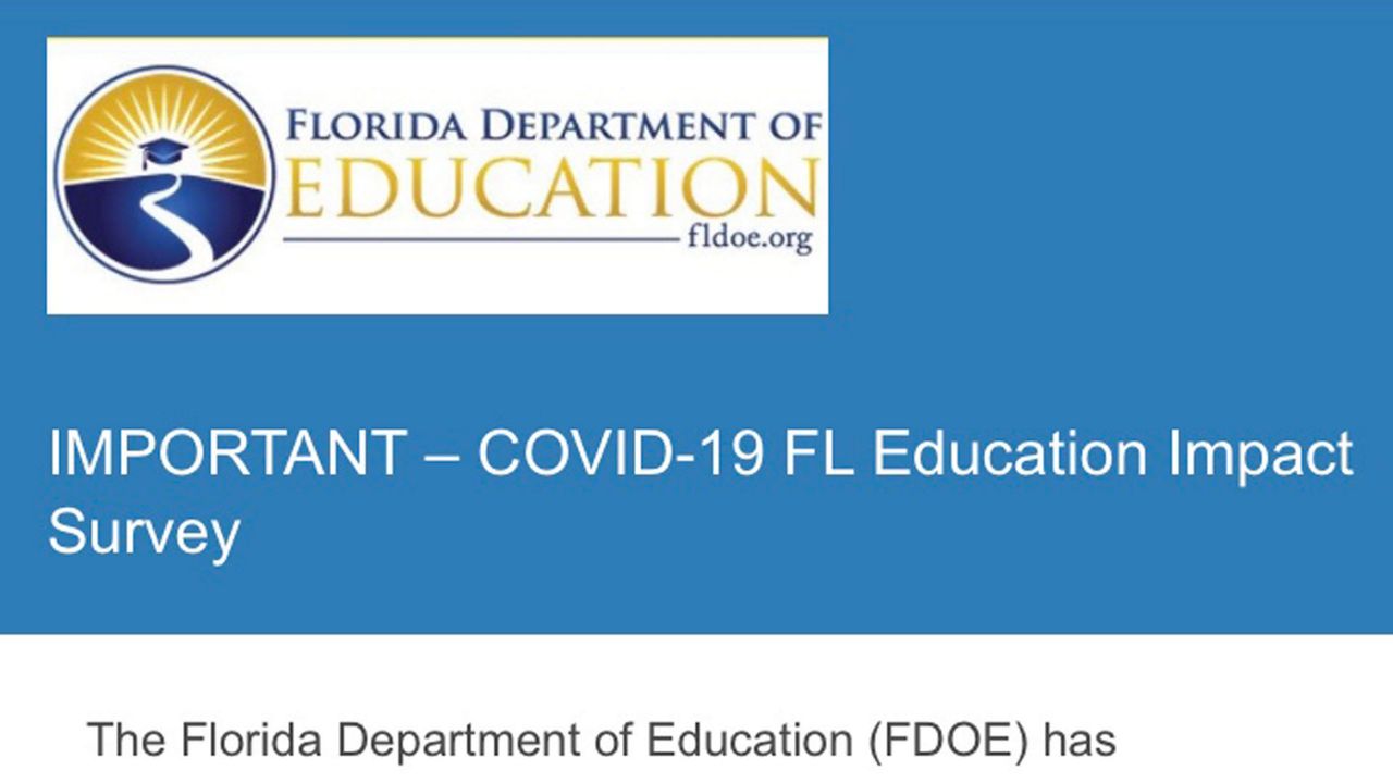 The Florida Department of Education is launching a survey to gauge when parents would be comfortable sending their children back to school and when teachers would be comfortable returning to their classrooms. (Spectrum News)