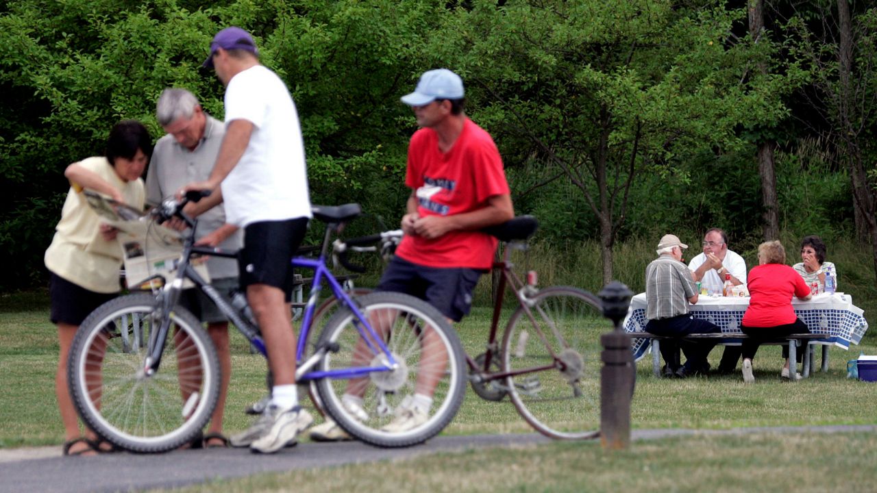 The bike and walking trail is open now. Photo/Associated Press